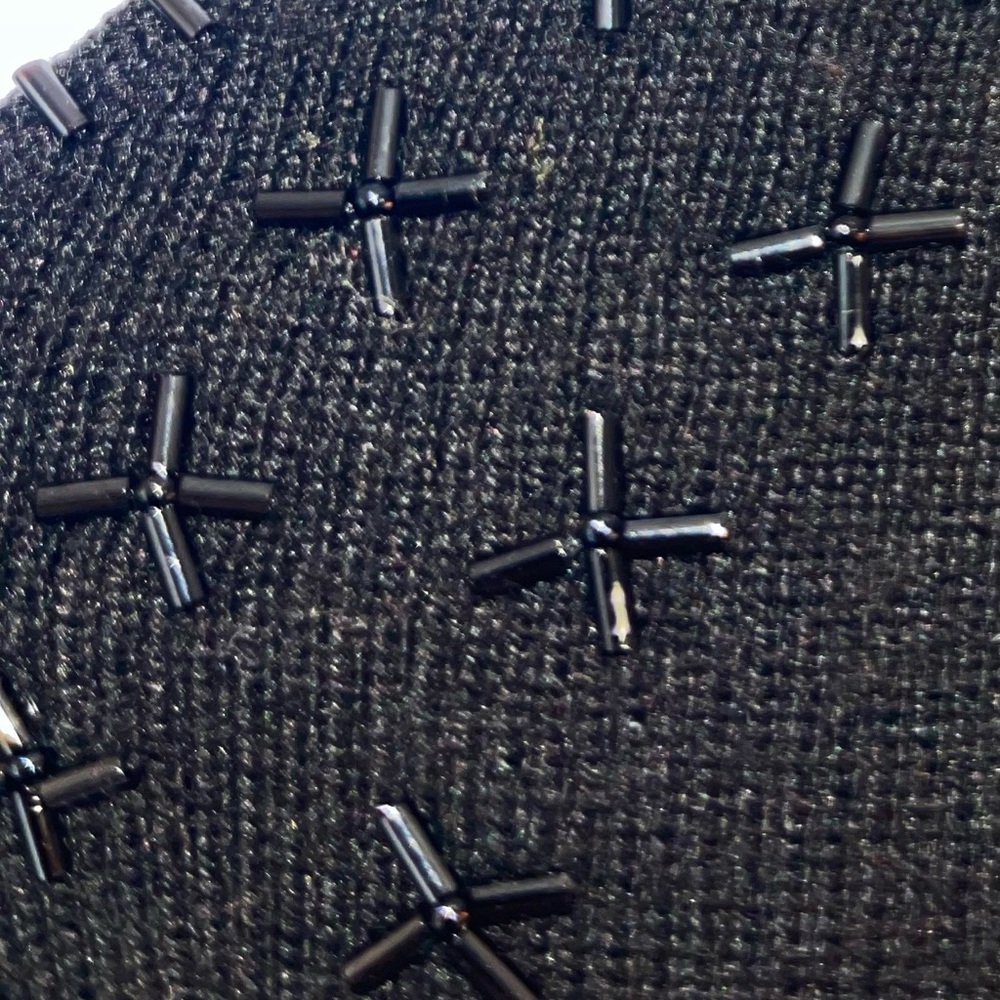Valerie Stevens Black Cardigan with Embellished Trim - Picture 2 of 8